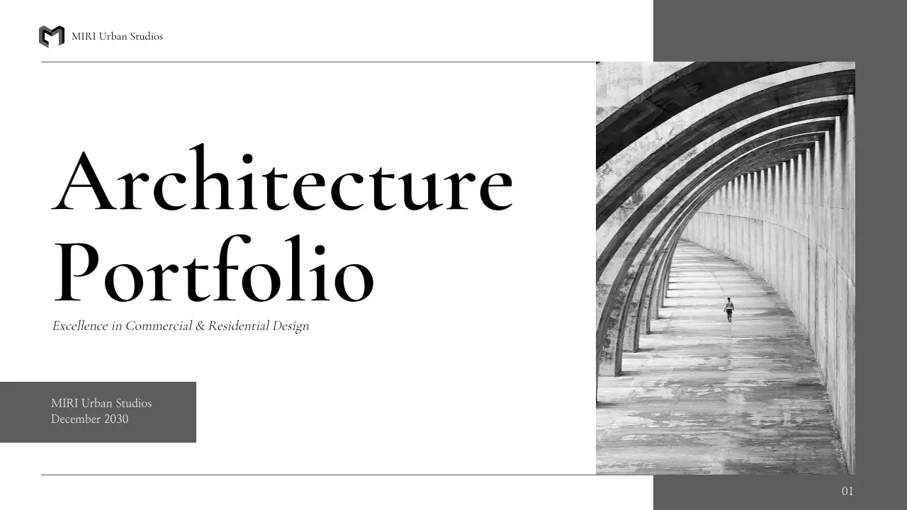 Grey Modern Architecture Portfolio Presentation