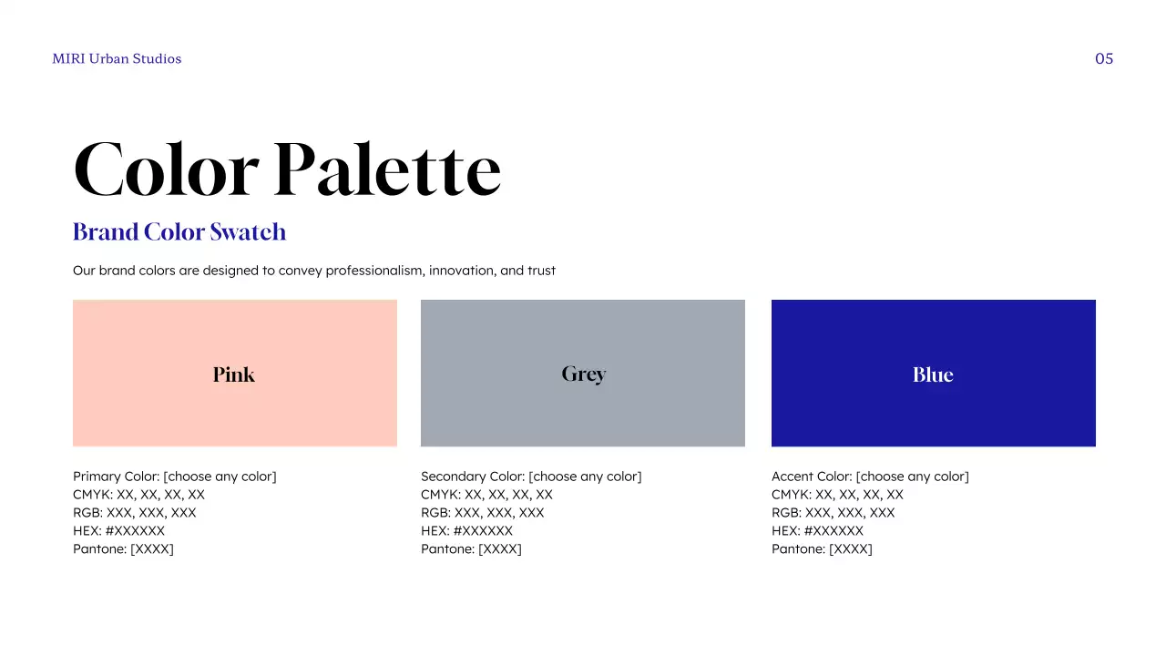 Blue Modern Brand Guideline Presentation