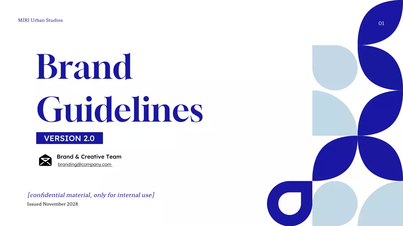 Blue Modern Brand Guideline Presentation