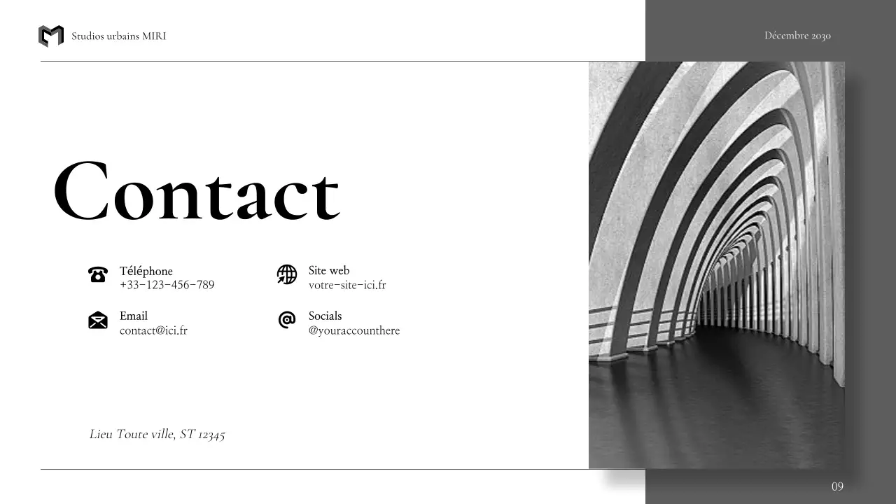 portefeuille d'architecture moderne noire