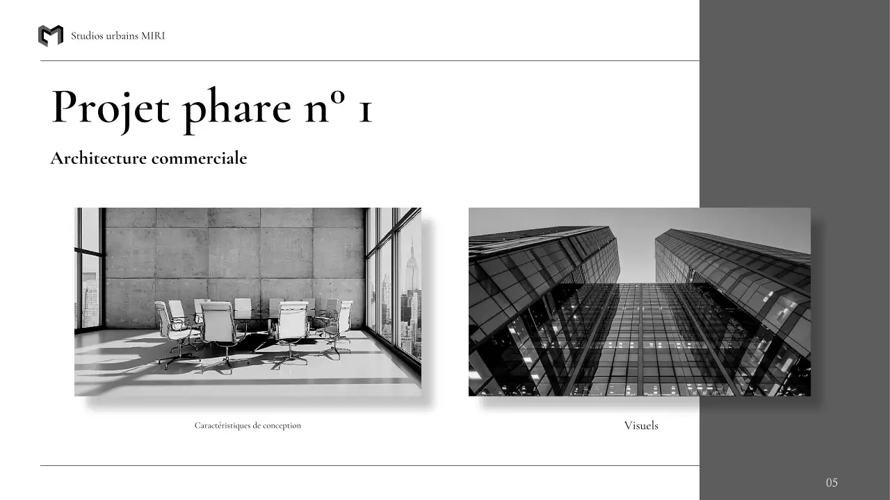 portefeuille d'architecture moderne noire