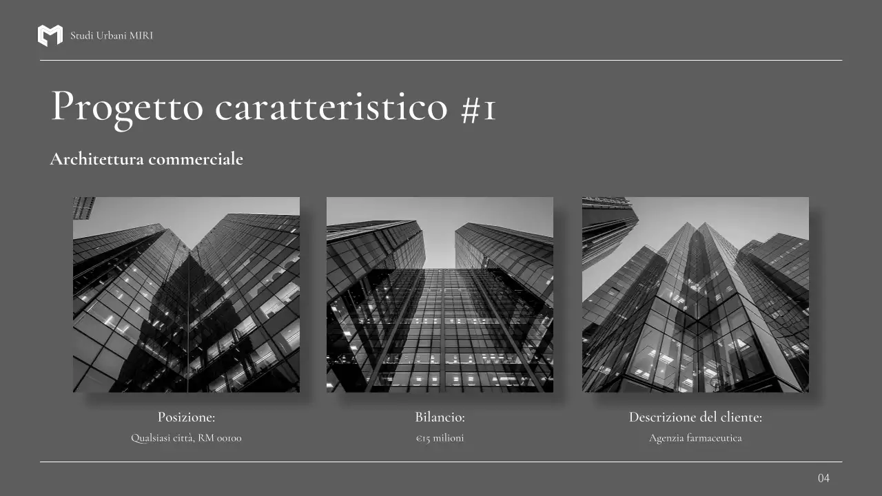 portfolio di architettura moderna nera