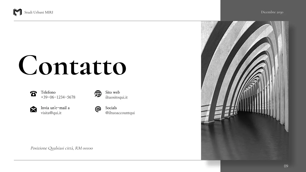 portfolio di architettura moderna nera