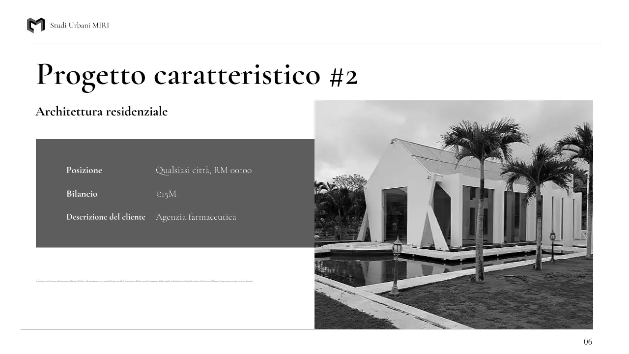 portfolio di architettura moderna nera
