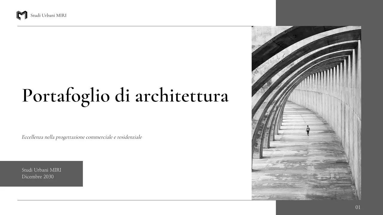 portfolio di architettura moderna nera