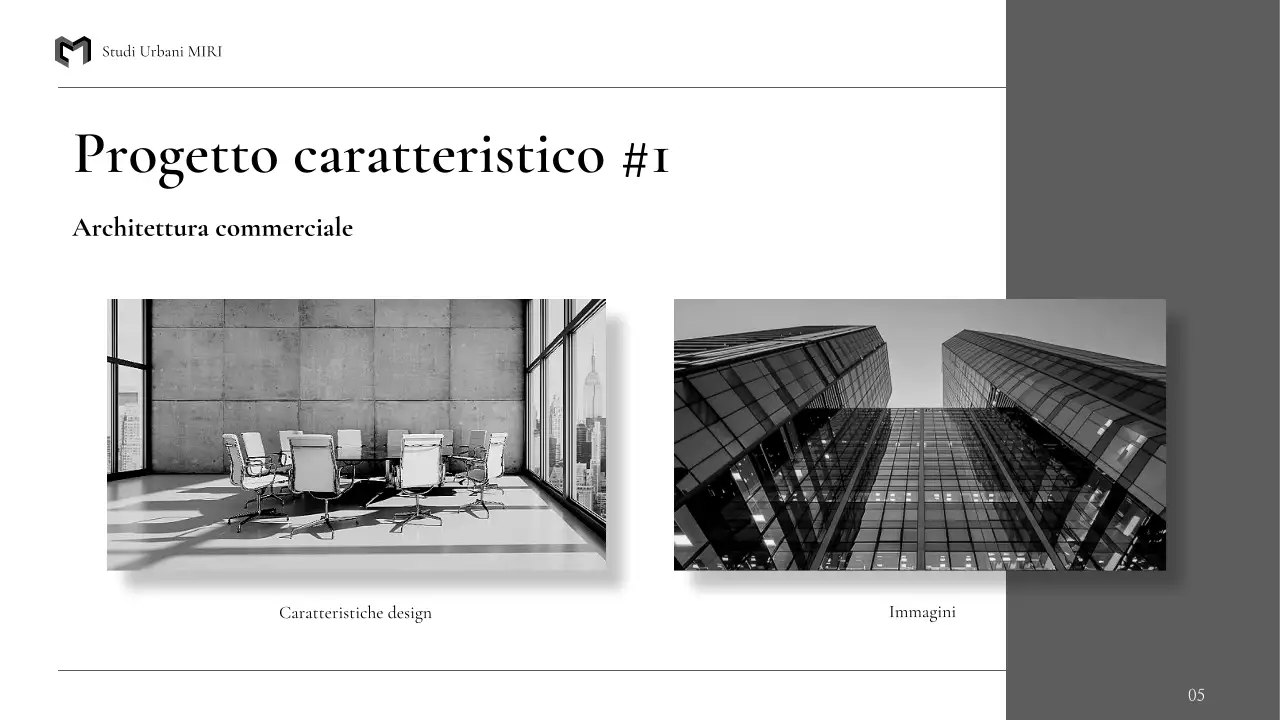portfolio di architettura moderna nera