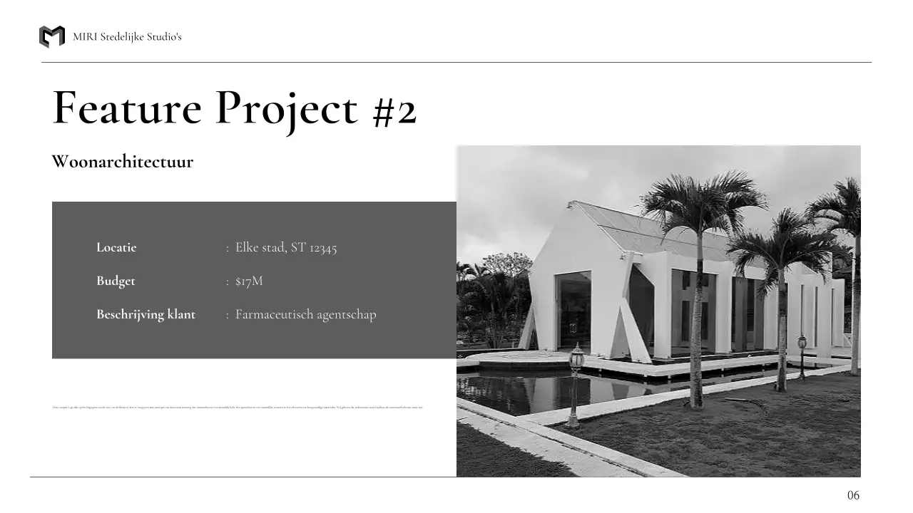 portfolio zwarte moderne architectuur