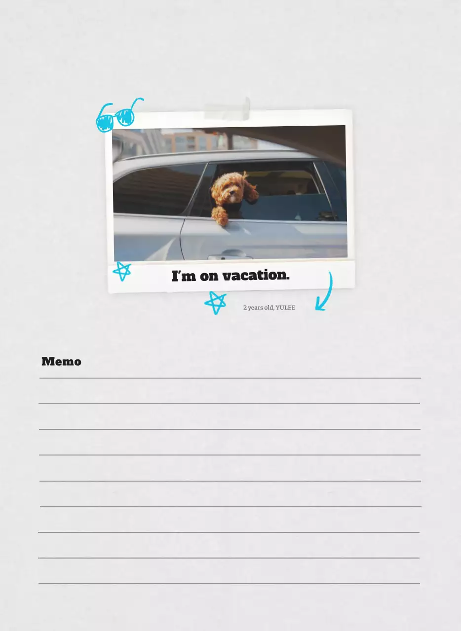 흰색 깔끔 발려동물 포토 캘린더