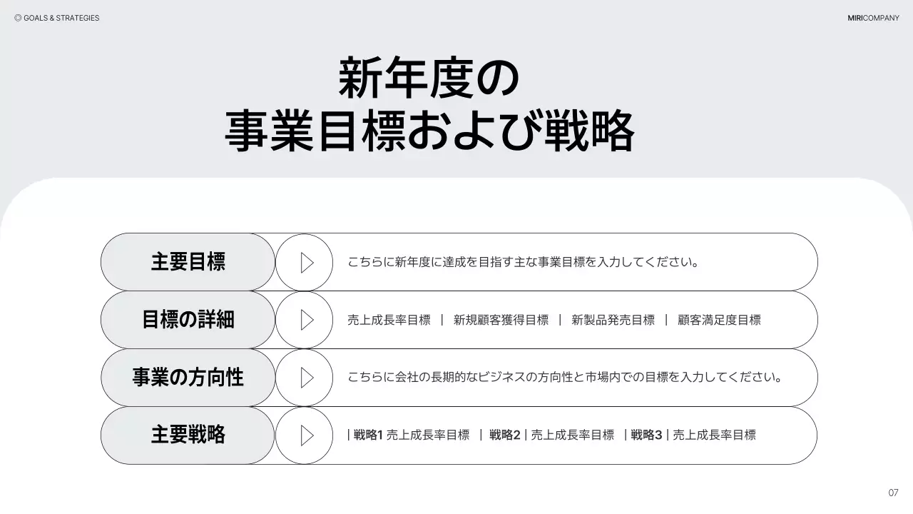グレー シンプル 事業 計画書 プレゼンテーション