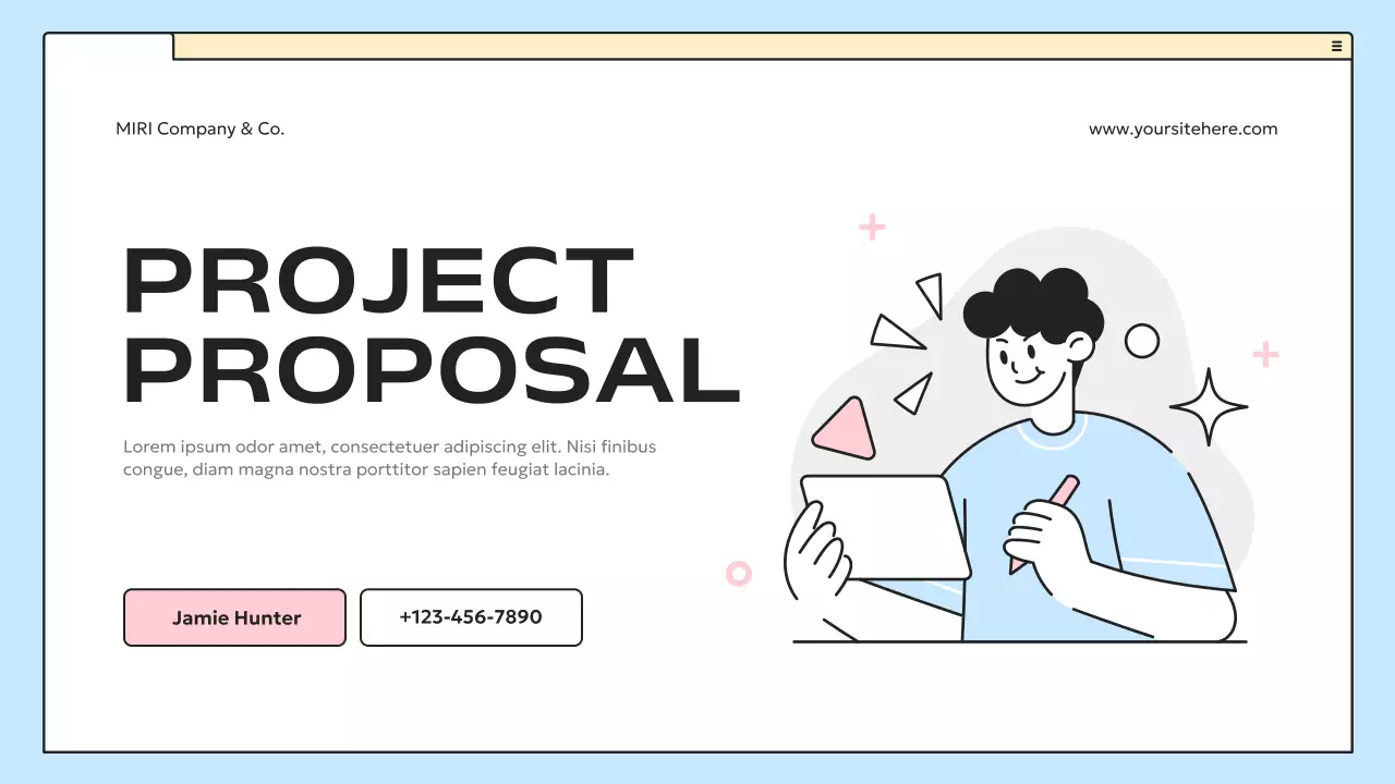Blue Modern Project Proposal Document Presentation