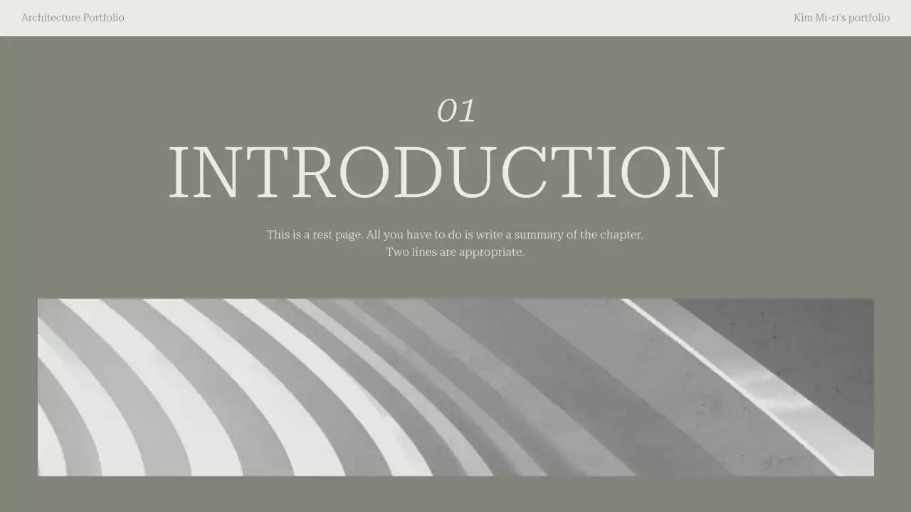 Sage Minimal Architecture Portfolio Presentation