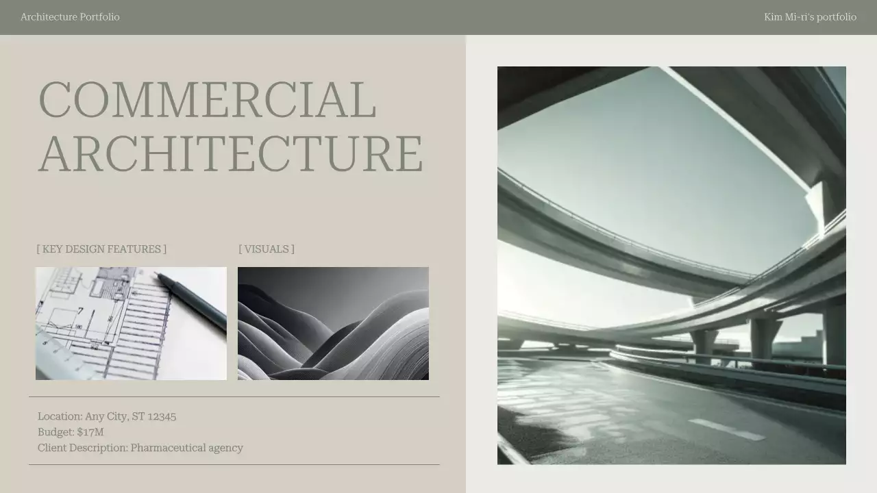 Sage Minimal Architecture Portfolio Presentation