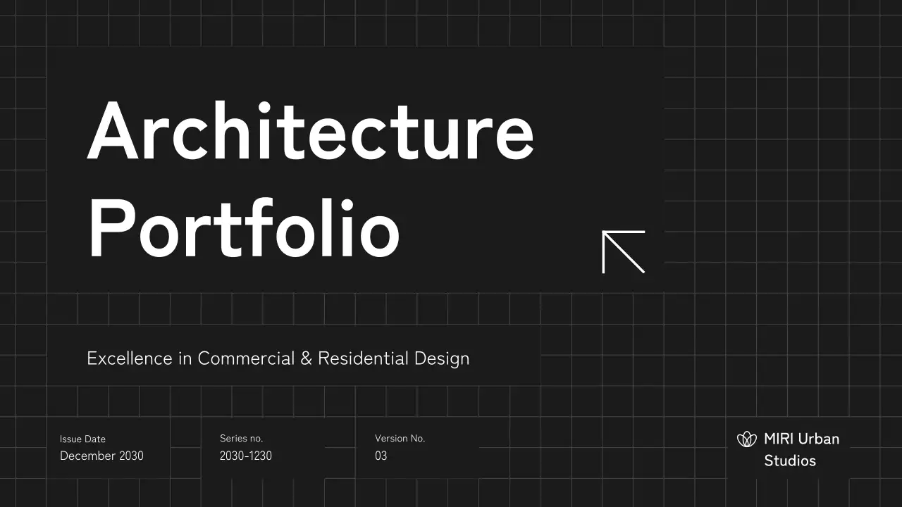 Presentasi Portofolio Arsitektur Profesional Grey