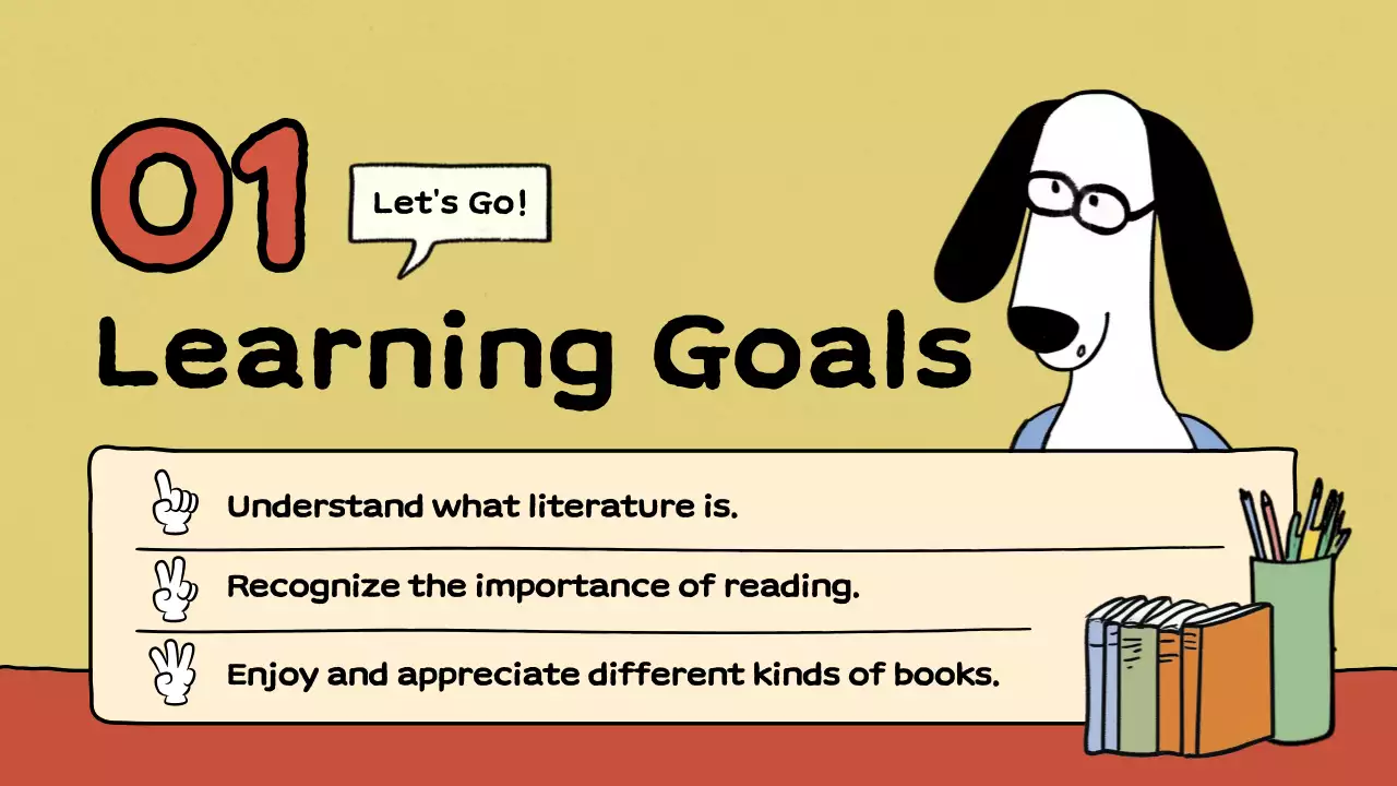 Beige Comic Literature Course Presentation