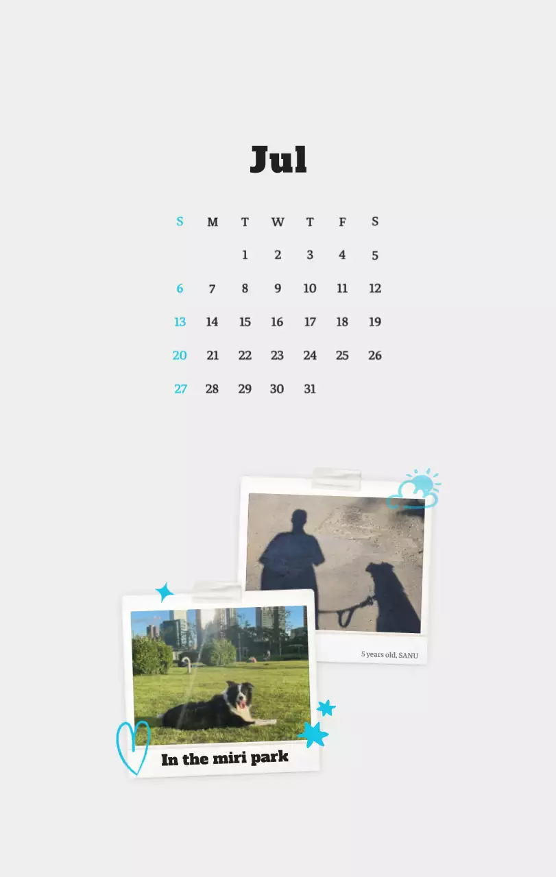 Kalender Foto Binatang Balet Putih Rapi