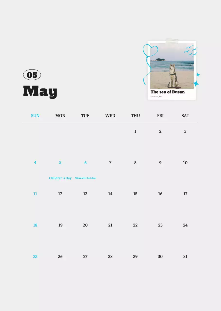 Kalender Foto Binatang Balet Putih Rapi