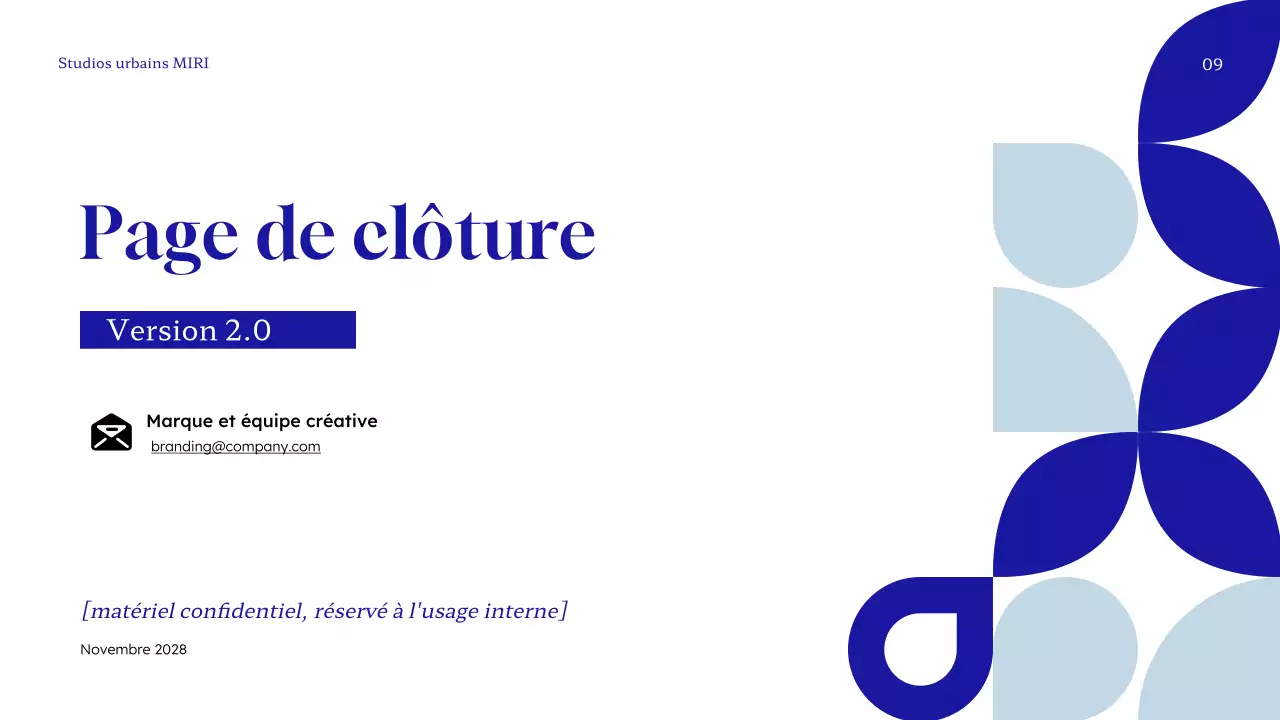 ligne directrice de la marque blue modern