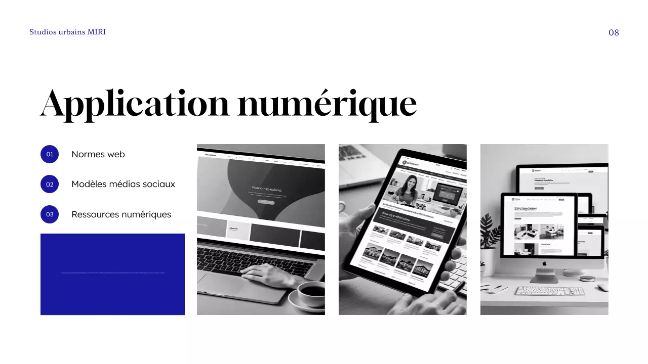 ligne directrice de la marque blue modern