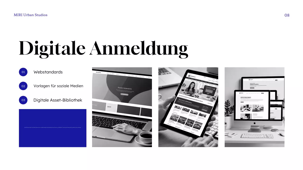 blue modern brand Leitfaden