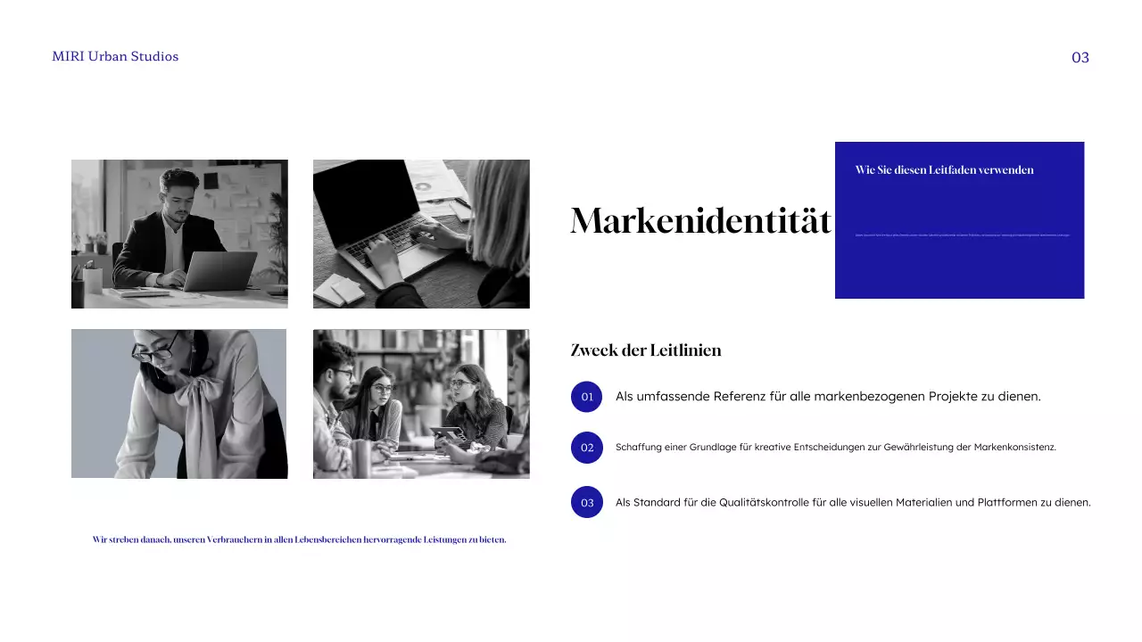 blue modern brand Leitfaden