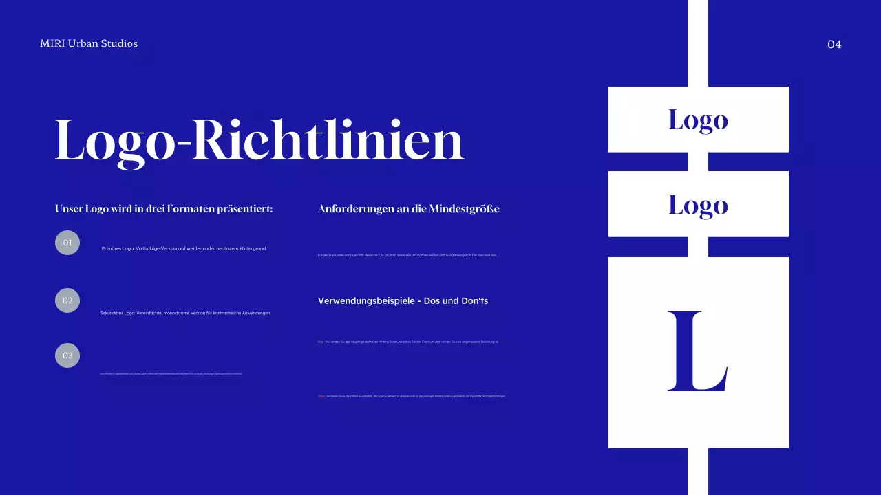 blue modern brand Leitfaden