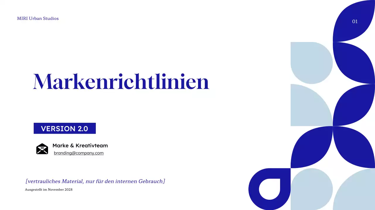 blue modern brand Leitfaden