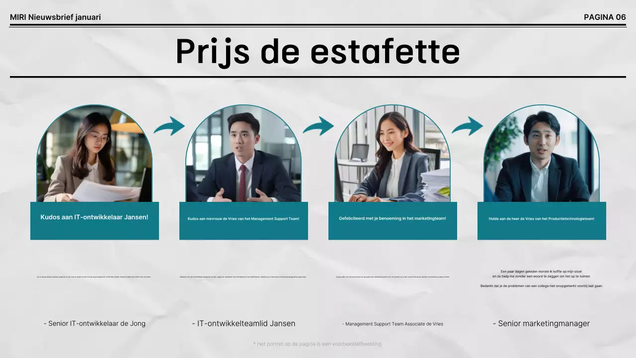 Zwart-wit standaard bedrijfsnieuwsbrief