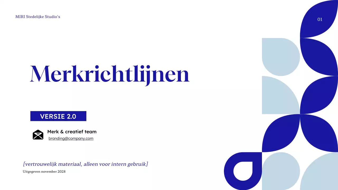 richtlijn blauw modern merk