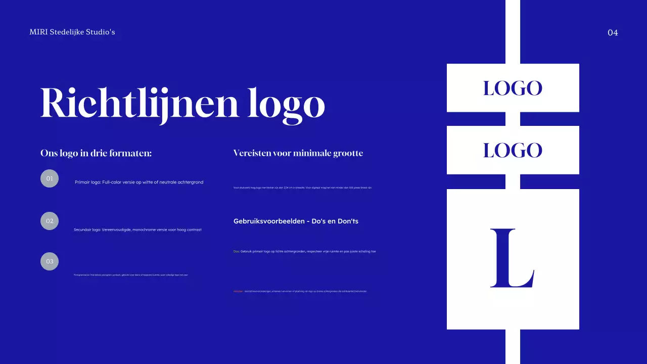 richtlijn blauw modern merk