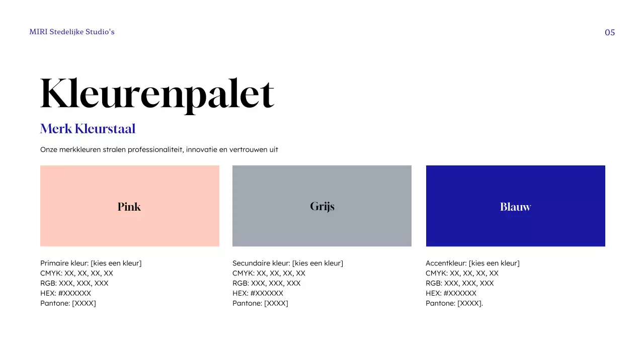 richtlijn blauw modern merk