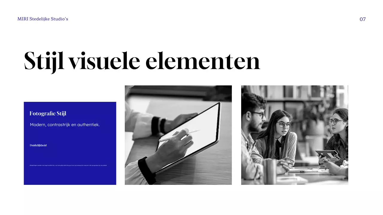 richtlijn blauw modern merk