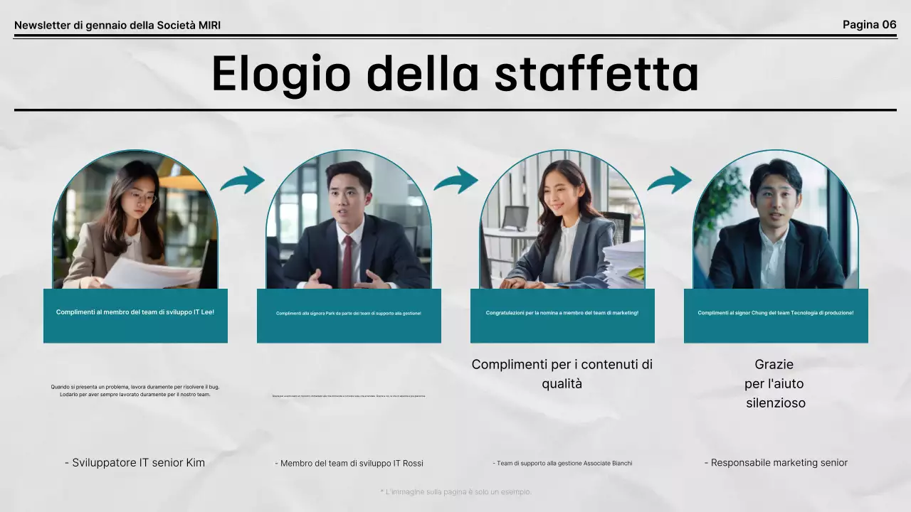 Newsletter aziendale predefinita in bianco e nero