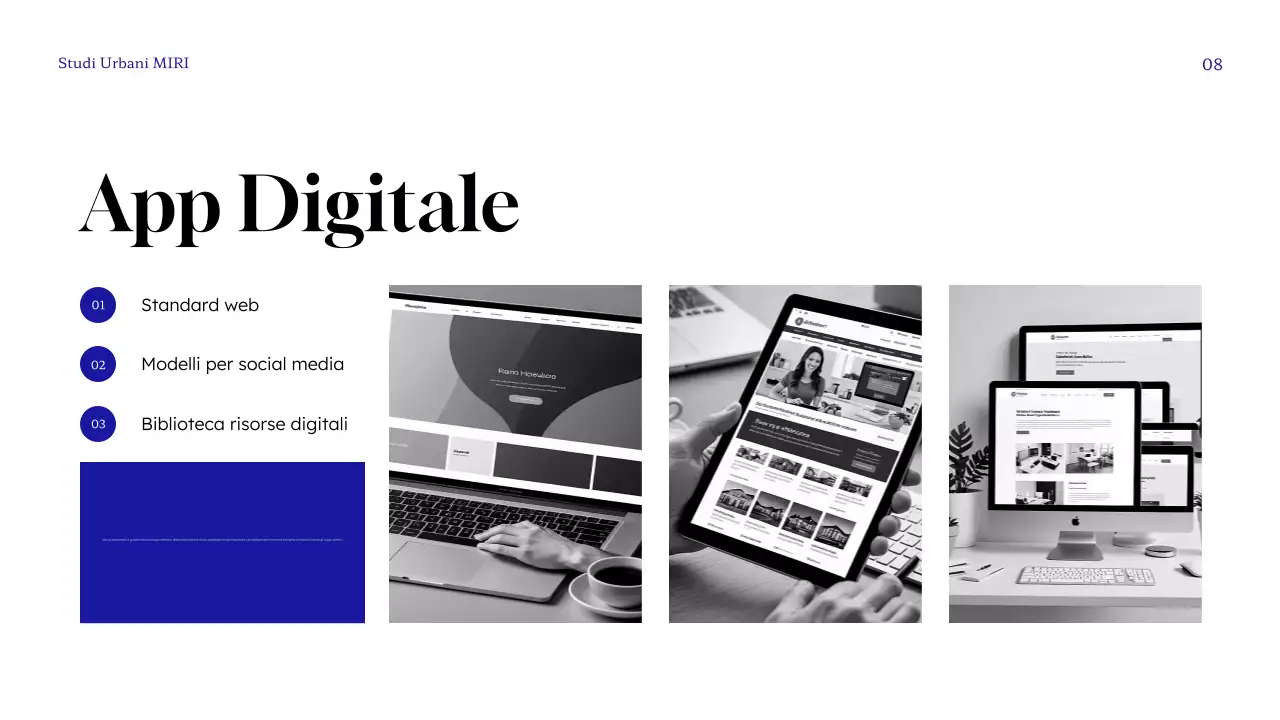 linea guida del marchio blu moderno