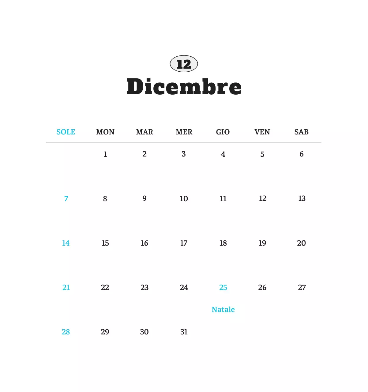 Calendario fotografico degli animali del balletto bianco e ordinato