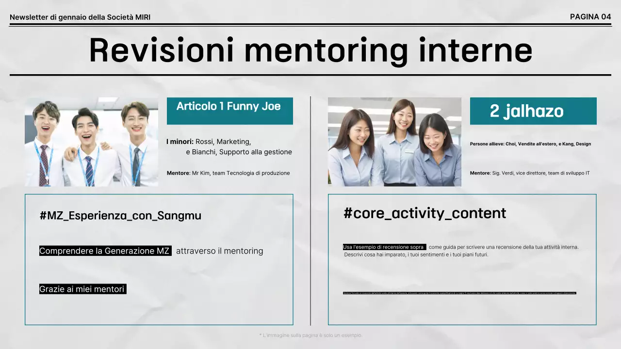 Newsletter aziendale predefinita in bianco e nero