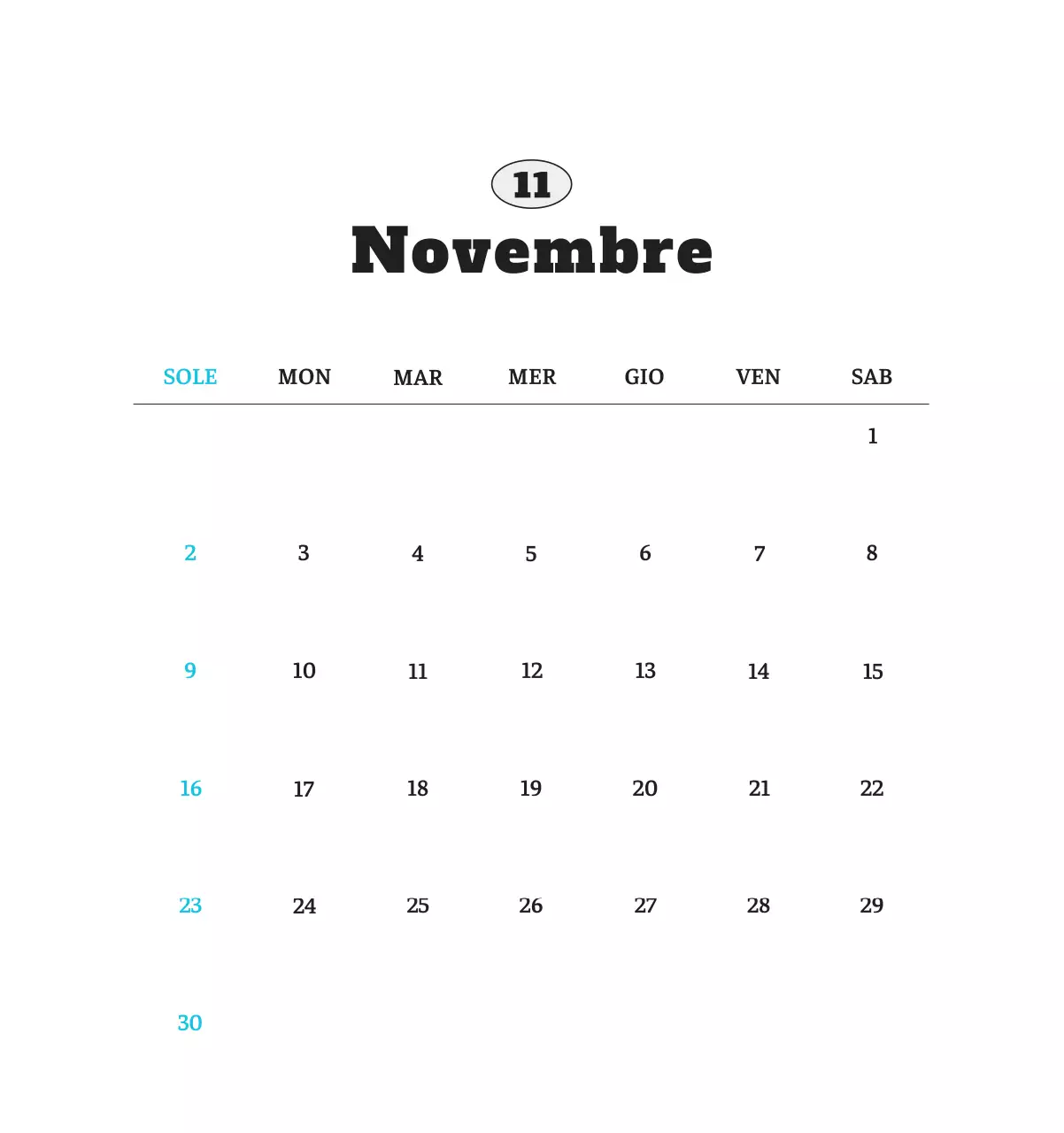 Calendario fotografico degli animali del balletto bianco e ordinato