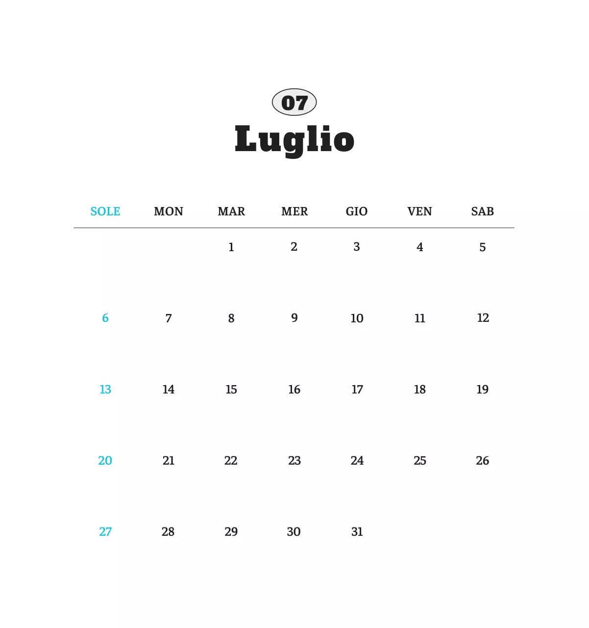 Calendario fotografico degli animali del balletto bianco e ordinato