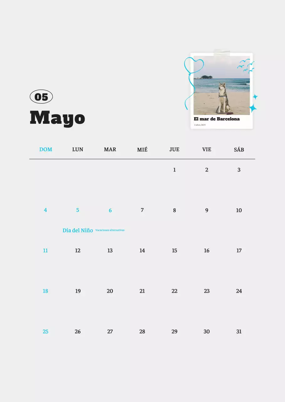 Ballet Blanco Neat Animal Foto Calendario