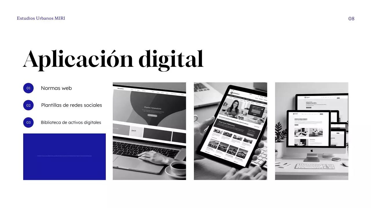 directriz de la marca blue modern