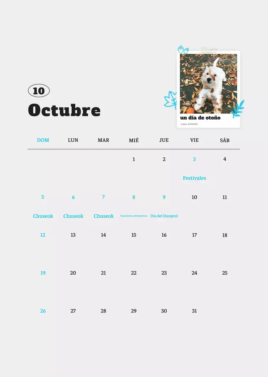 Ballet Blanco Neat Animal Foto Calendario