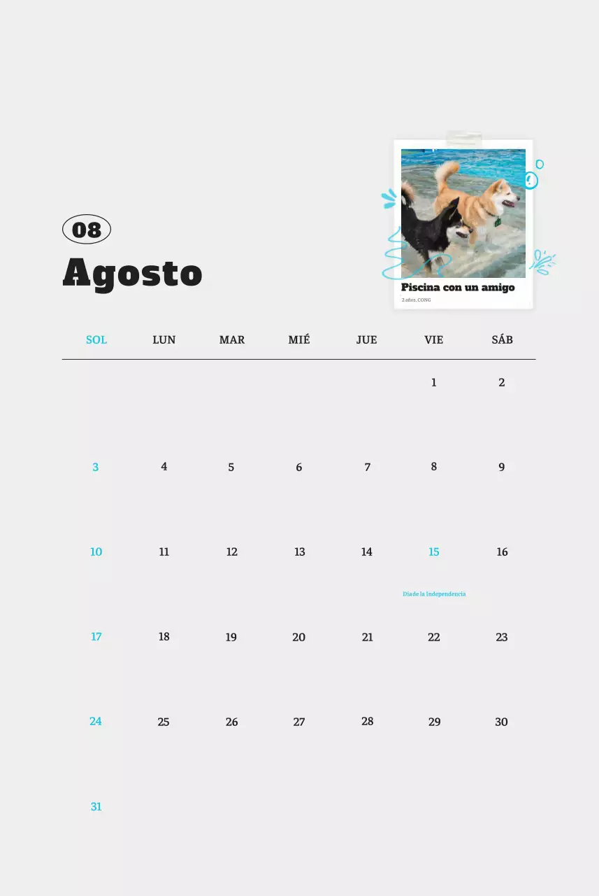 Ballet Blanco Neat Animal Foto Calendario