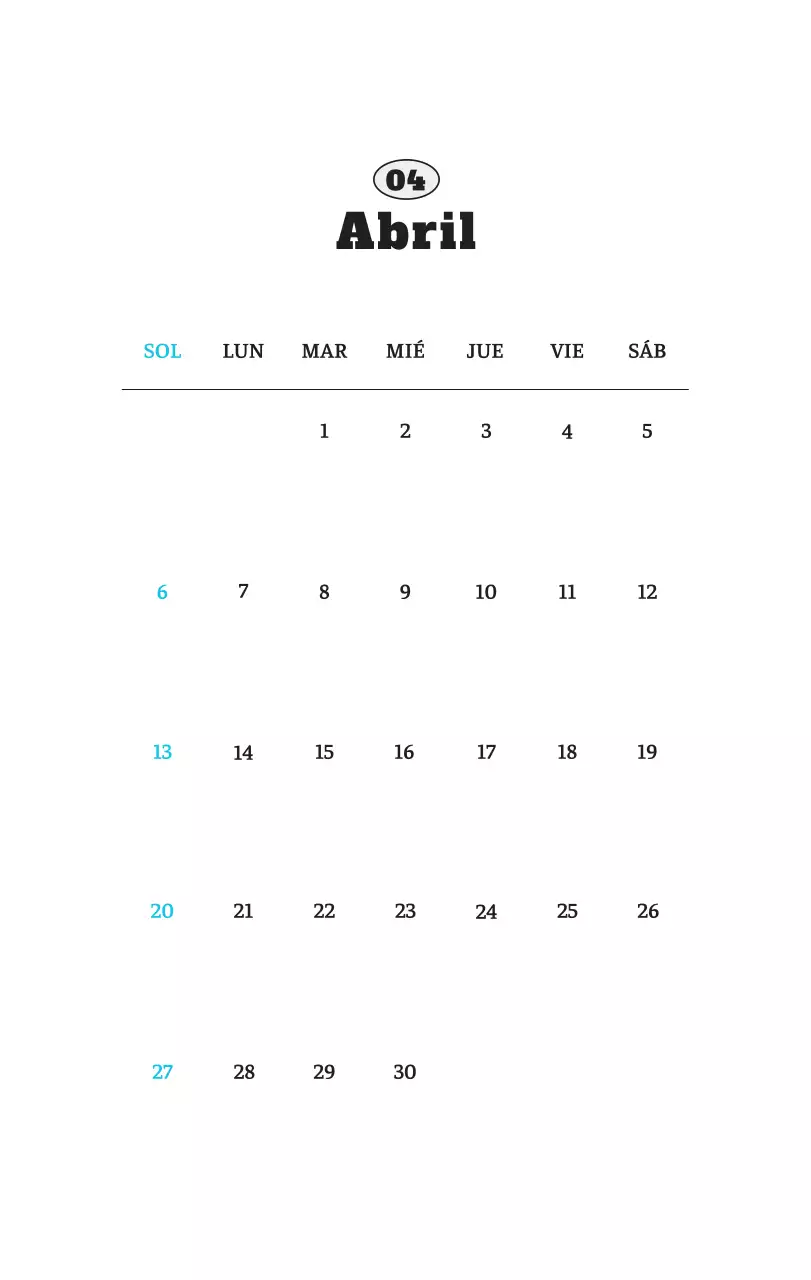 Ballet Blanco Neat Animal Foto Calendario