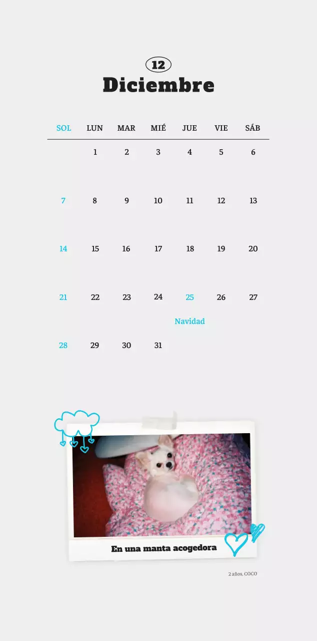Ballet Blanco Neat Animal Foto Calendario