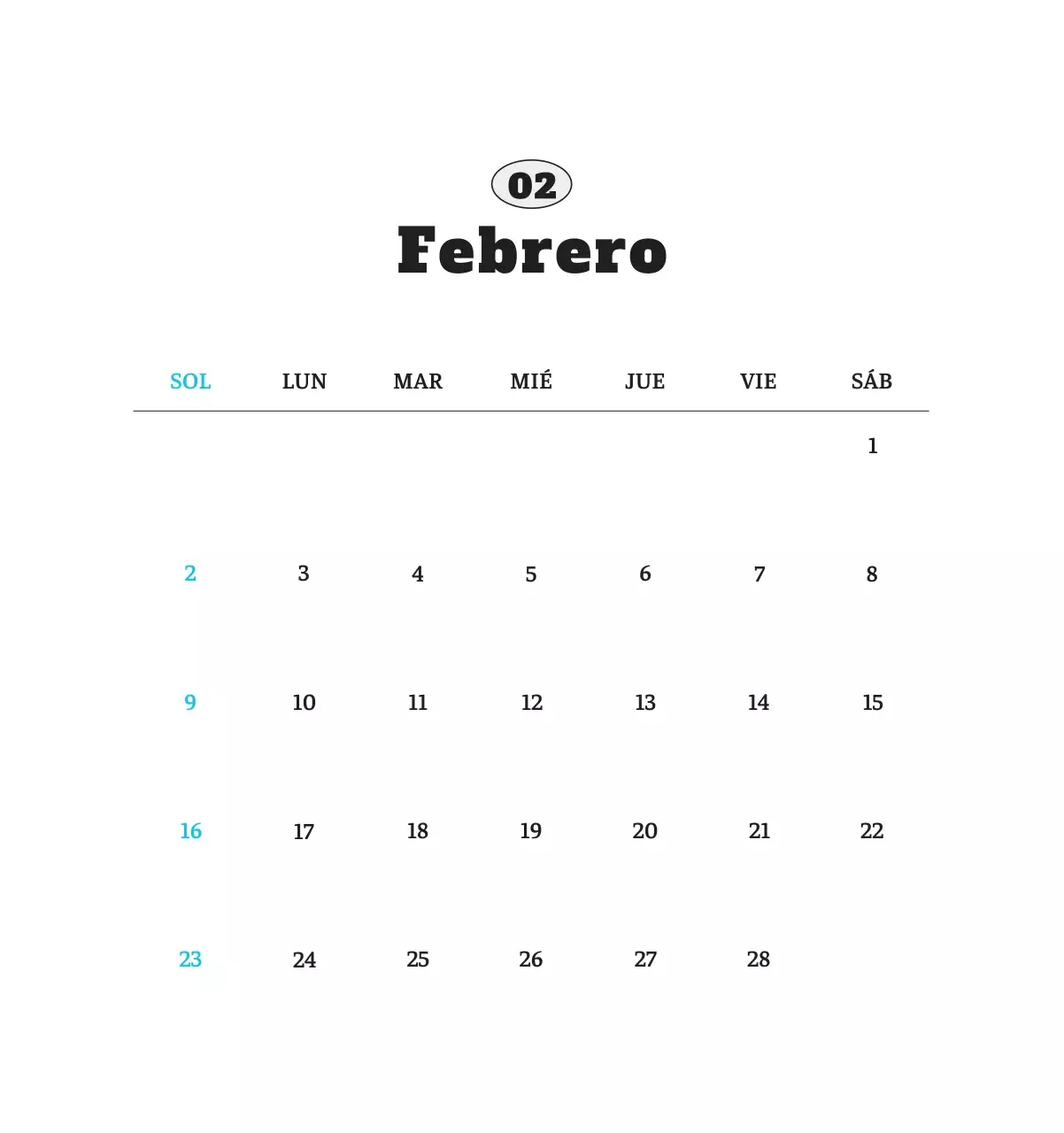 Ballet Blanco Neat Animal Foto Calendario