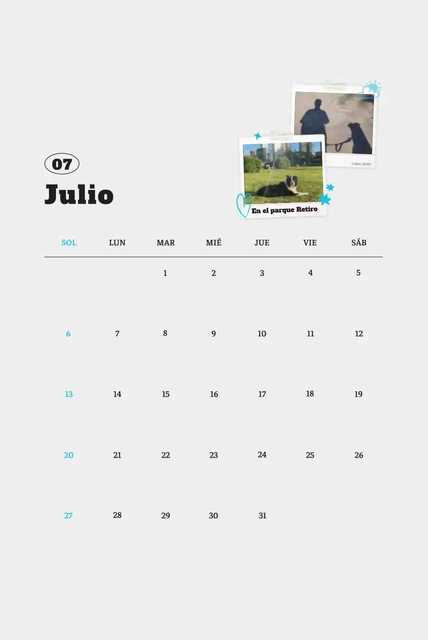 Ballet Blanco Neat Animal Foto Calendario