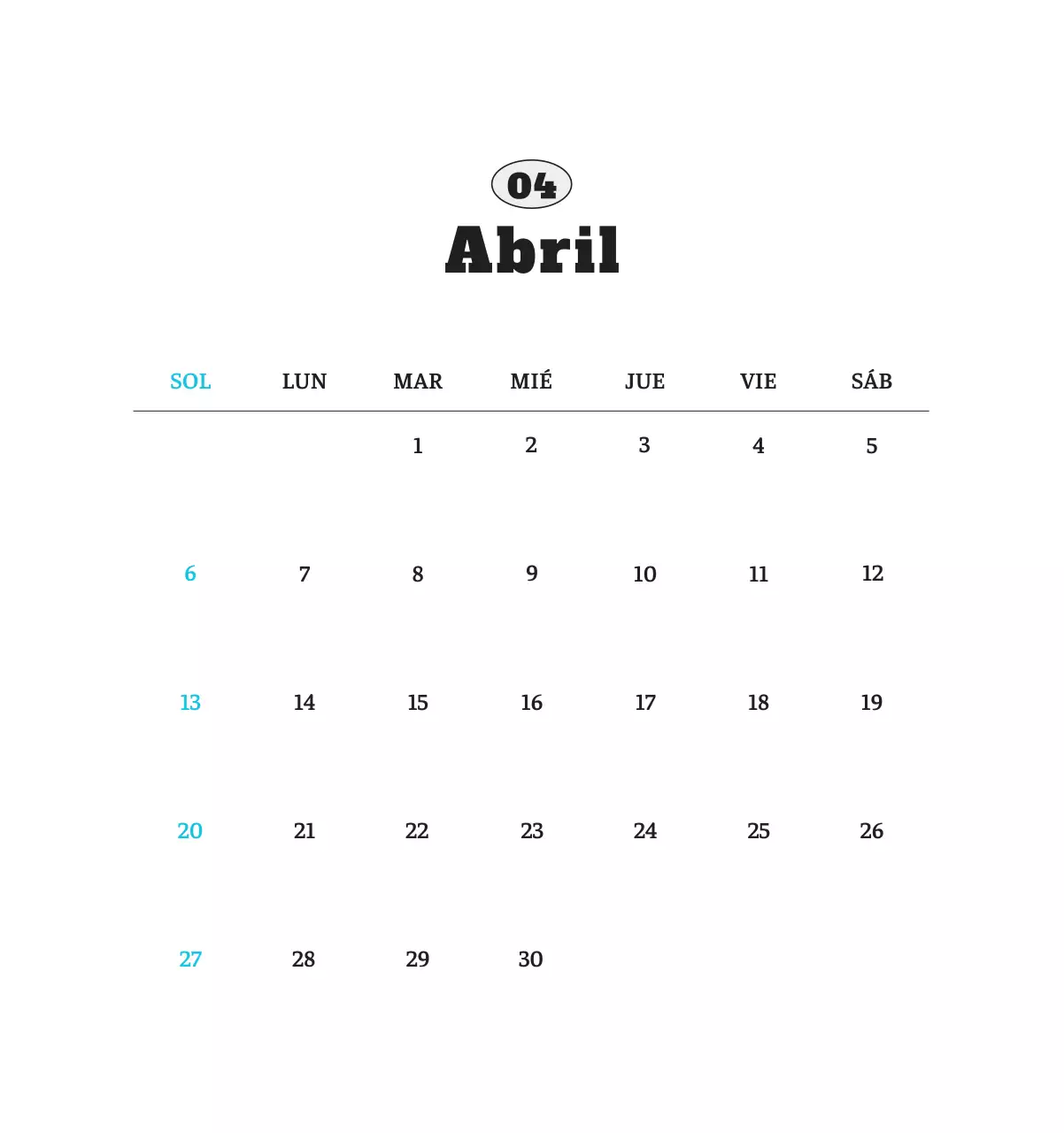 Ballet Blanco Neat Animal Foto Calendario