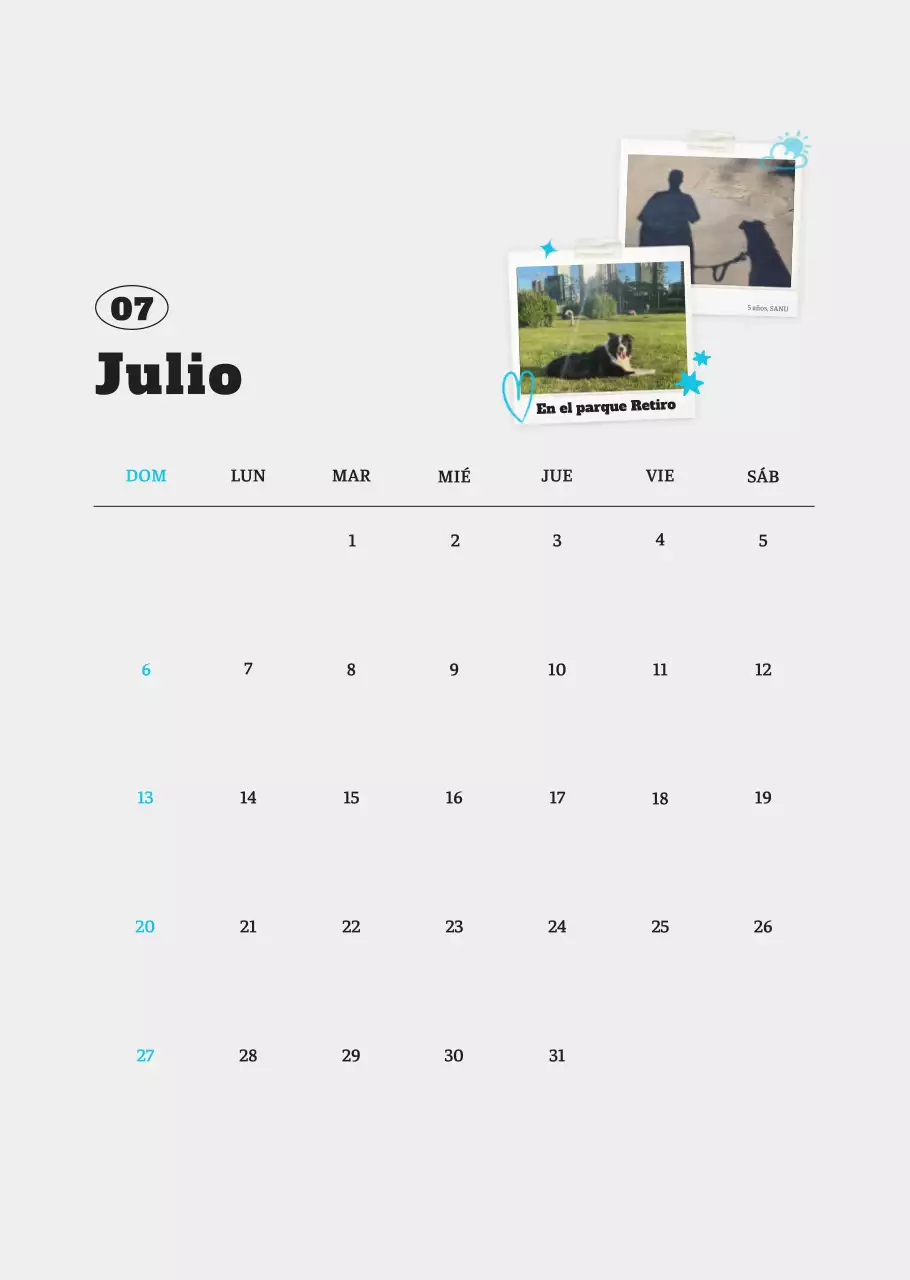 Ballet Blanco Neat Animal Foto Calendario