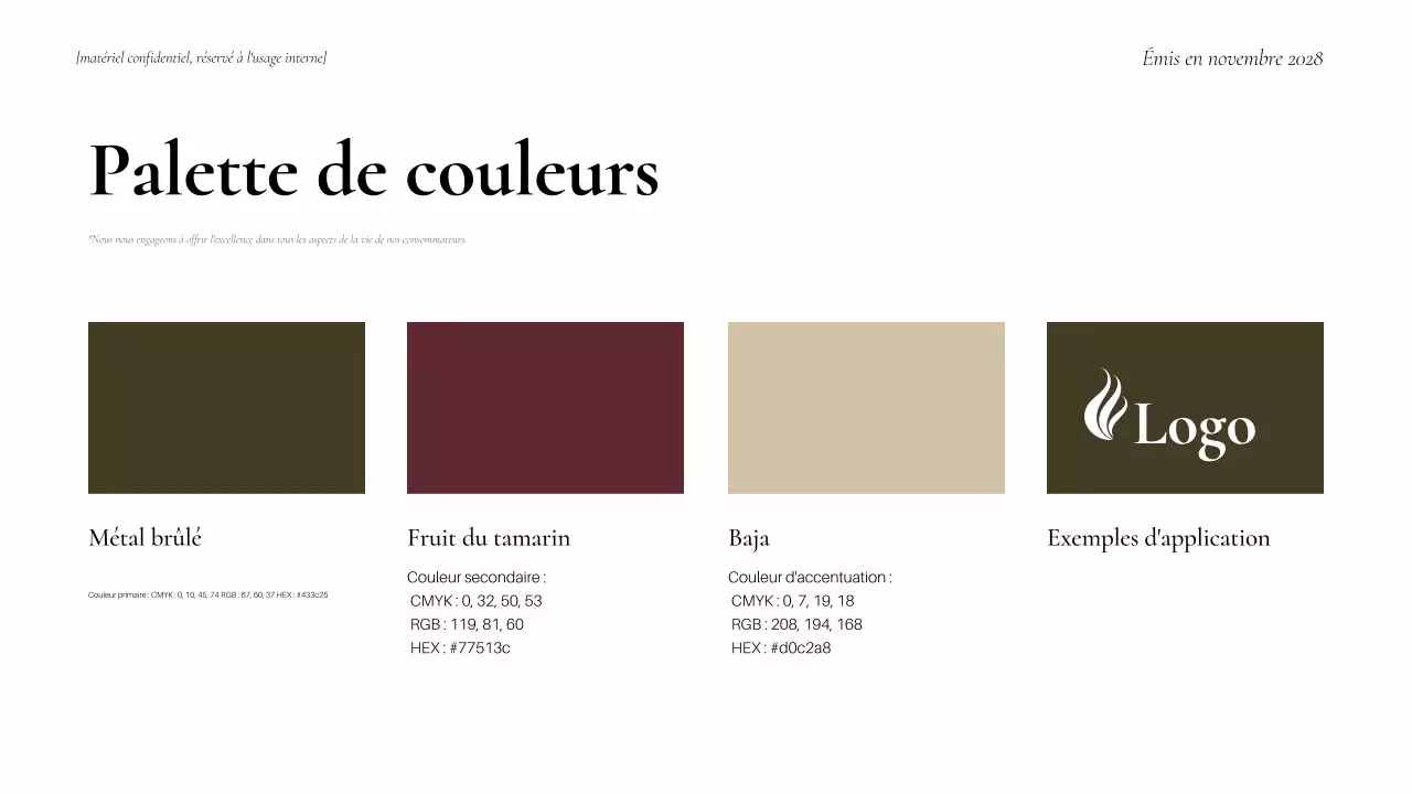 Ligne directrice de la marque Maroon Minimal