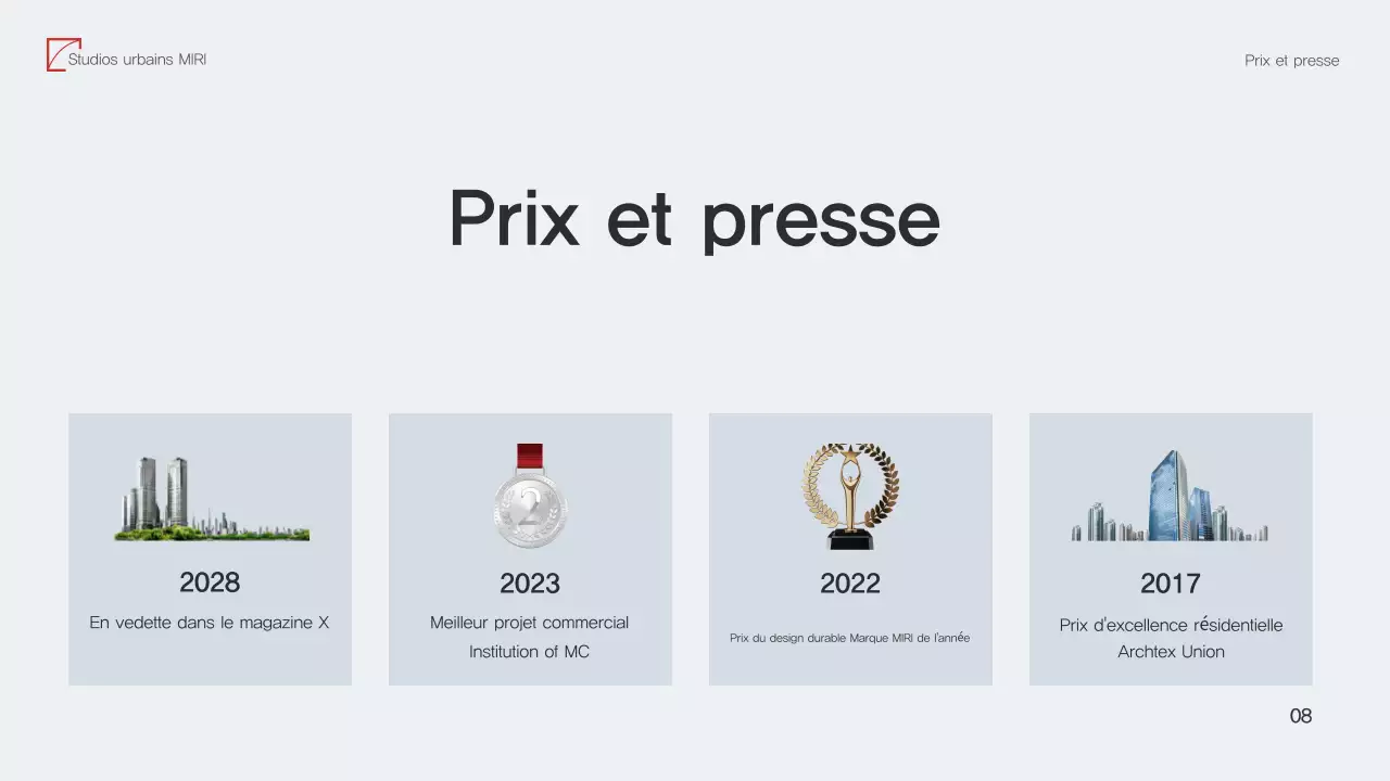 Portefeuille d'architecture moderne rouge