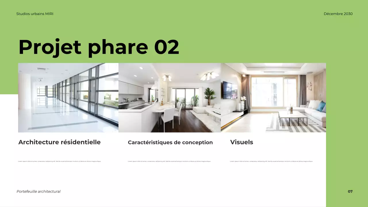 Portfolio d'architecture moderne grise